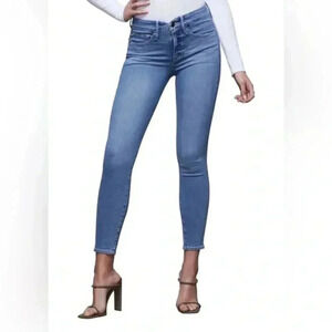 Good American good legs crop notched waist